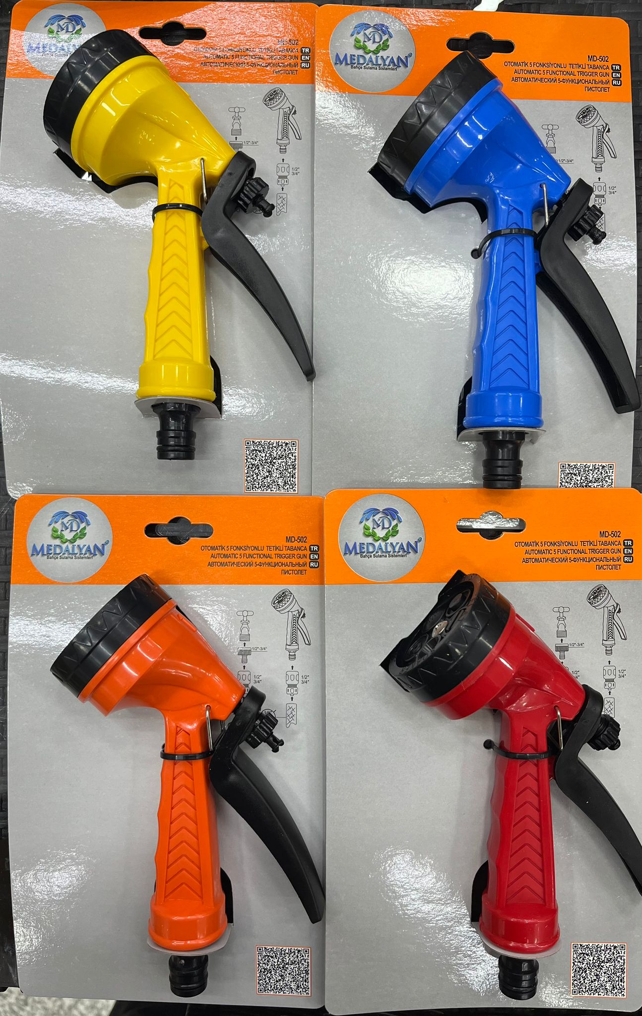 OTOMATİK 5 FONKSİYONLU TETİKLİ TABANCA MD-502 PK:12 KL:72